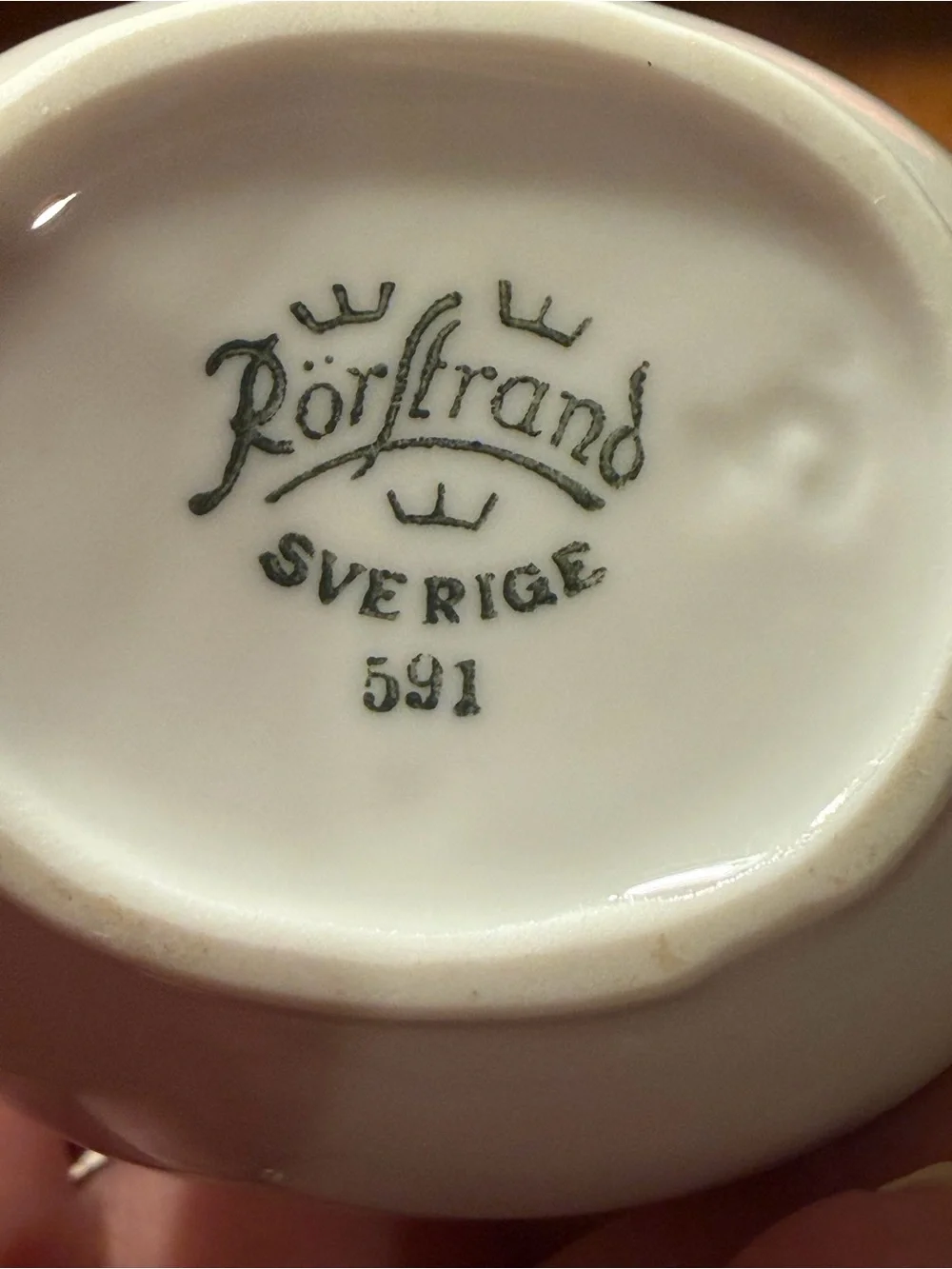 Rörstrand Sverige Porcelain Marked Mini Creamer